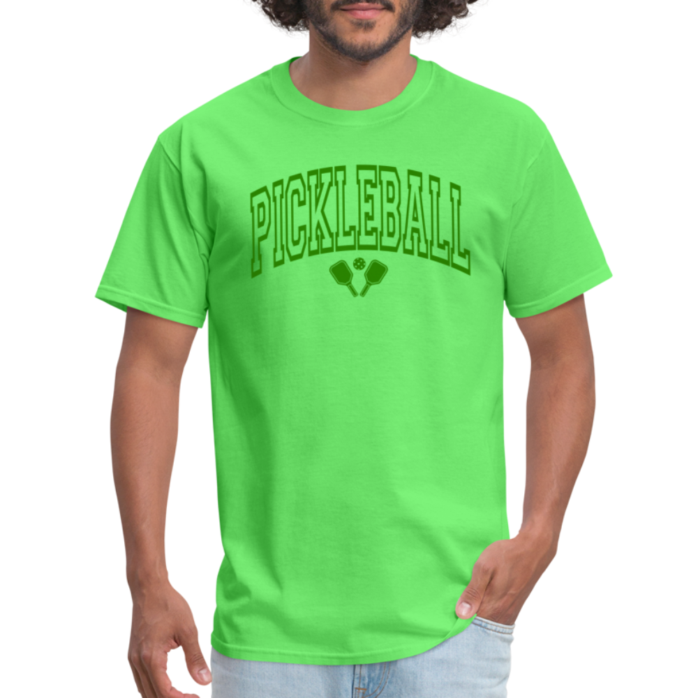 Pickleball T-Shirt (Green Arch Letters) - kiwi