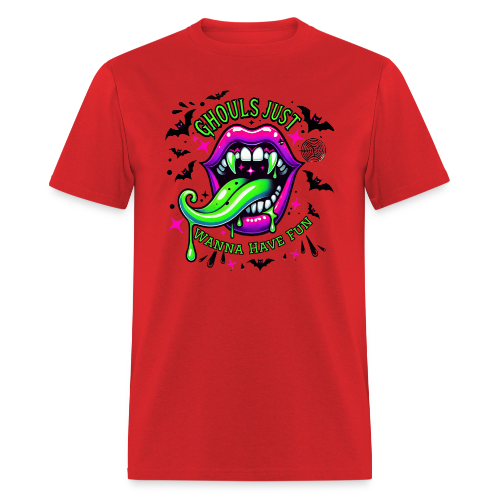 Ghouls Just Wanna Have Fun T-Shirt - red