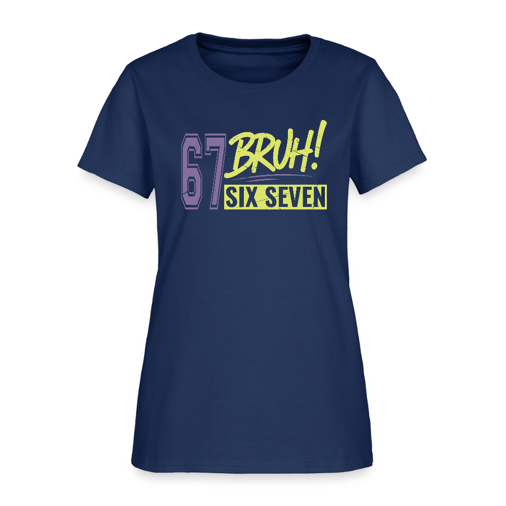 Six Seven Bruh 67 Women's T-Shirt -  blue dusk