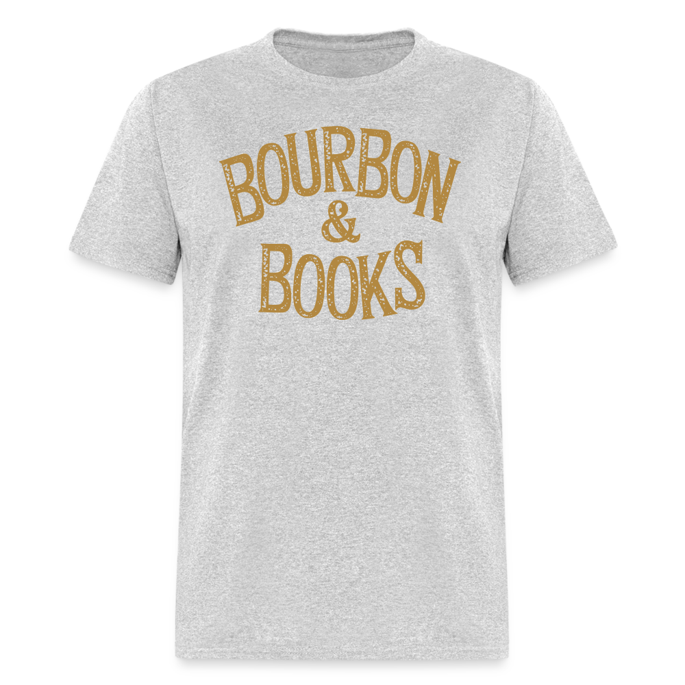 Bourbon & Books T-Shirt - heather gray