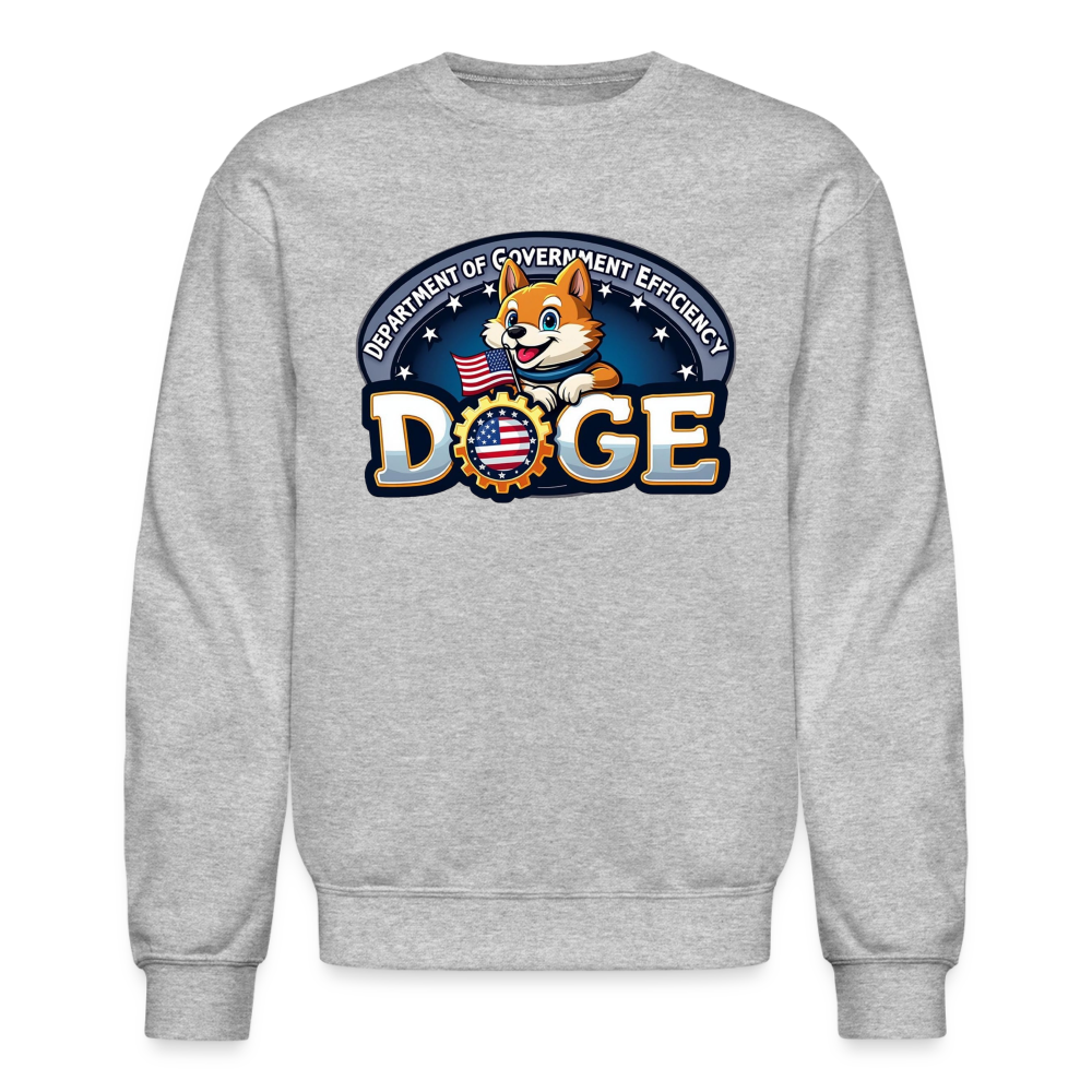 DOGE Logo (Dept of Government Efficiency) Sweatshirt - heather gray