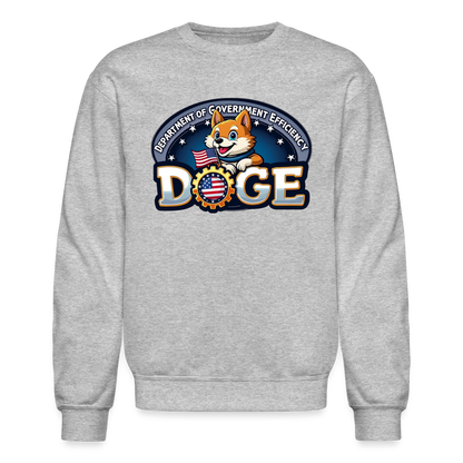 DOGE Logo (Dept of Government Efficiency) Sweatshirt - heather gray