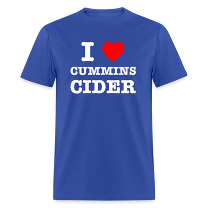 I Heart Cummins Cider T-Shirt - royal blue