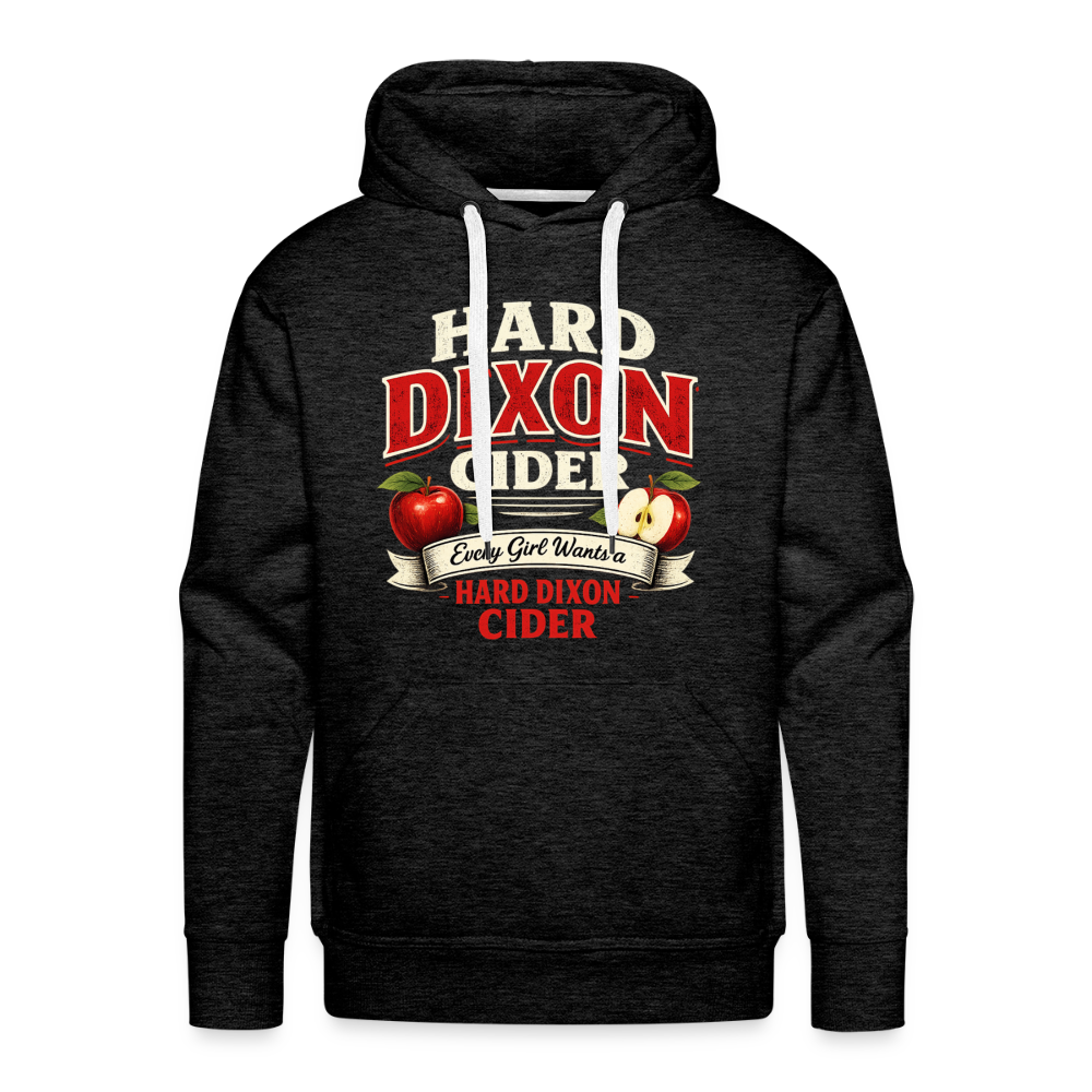 Hard Dixon Cider Funny Men’s Premium Hoodie - charcoal grey
