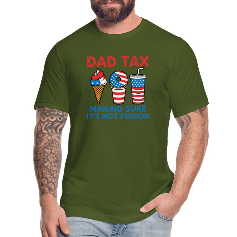 Dad Tax (Red White Blue) T-Shirt Bella Canvas - olive