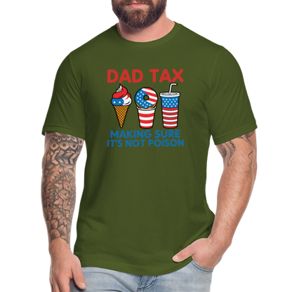 Dad Tax (Red White Blue) T-Shirt Bella Canvas - olive