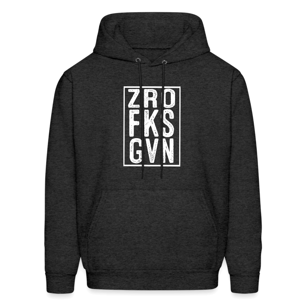 ZRO FKS GVN (Zero Fucks Given) Hoodie - charcoal grey