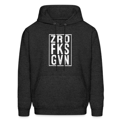 ZRO FKS GVN (Zero Fucks Given) Hoodie - charcoal grey