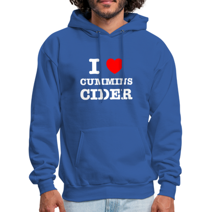 I Heart Cummins Cider Hoodie - royal blue