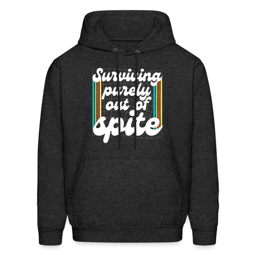 Surviving Purely Out Of Spite Hoodie - charcoal grey