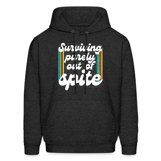 Surviving Purely Out Of Spite Hoodie - charcoal grey