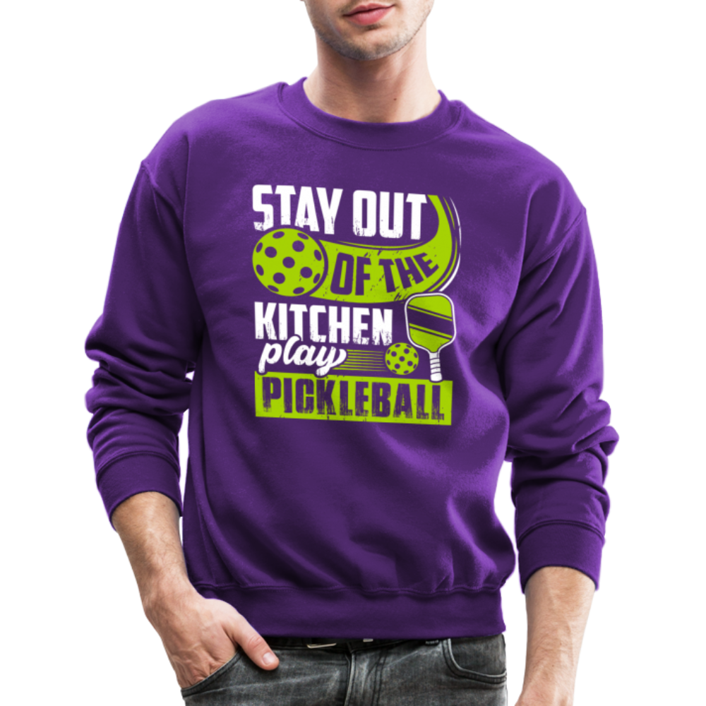 Stay Out Of The Kitchen Play Pickleball Sweatshirt - purple