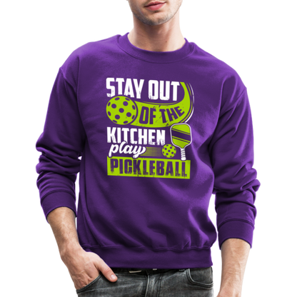 Stay Out Of The Kitchen Play Pickleball Sweatshirt - purple