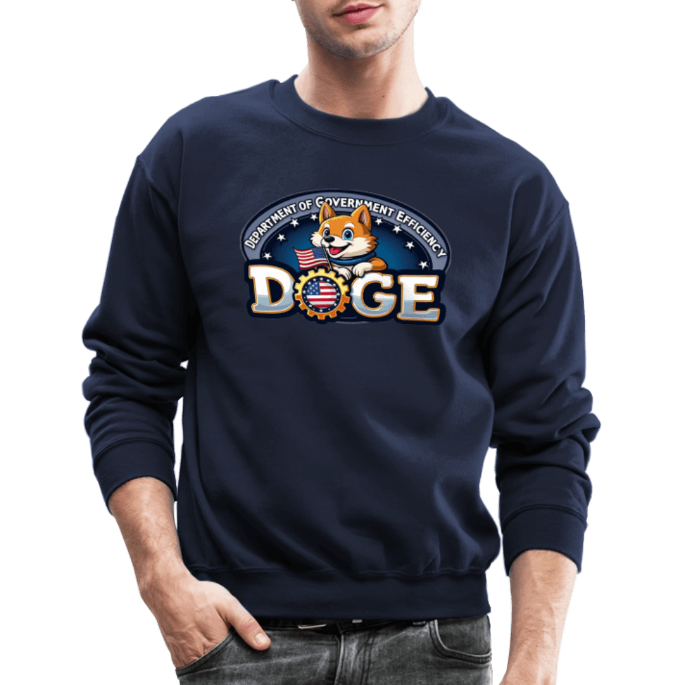 DOGE Logo (Dept of Government Efficiency) Sweatshirt - navy