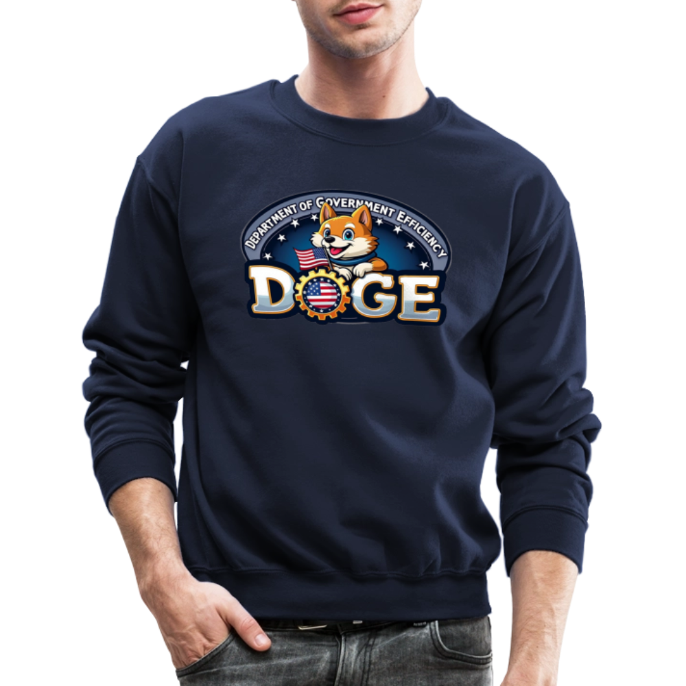 DOGE Logo (Dept of Government Efficiency) Sweatshirt - navy