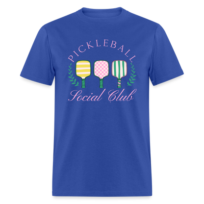 Pickleball Social Club T-Shirt - royal blue