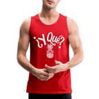 Y Que Piña (Latin Attitude) Men’s Premium Tank Top - red