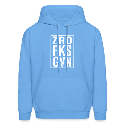 ZRO FKS GVN (Zero Fucks Given) Hoodie - carolina blue