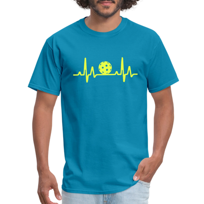 Pickleball Heartbeat T-Shirt - turquoise