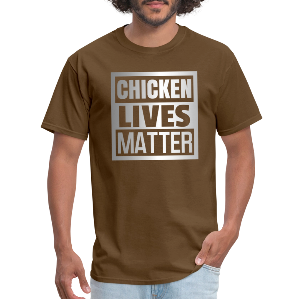 Chicken Lives Matter T-Shirt - brown