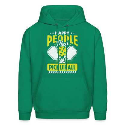 Happy People Play Pickleball Hoodie - kelly green