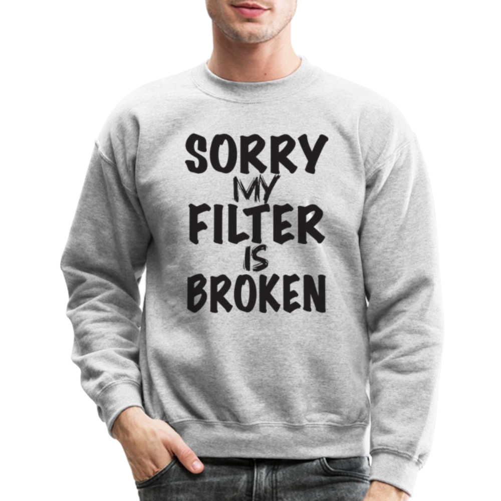 Sorry My Filter Is Broken Sweatshirt - heather gray