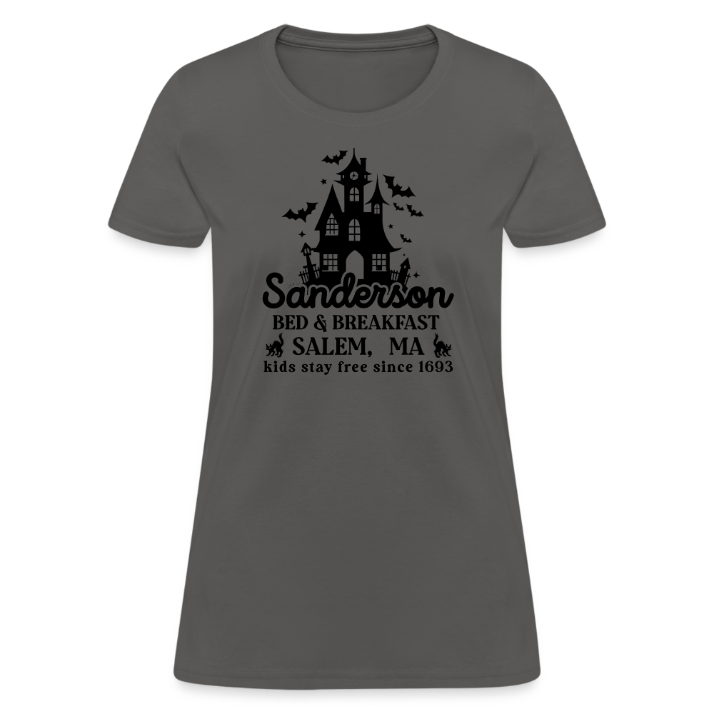 Sanderson Bed & Breakfast Salem MA Women's Contoured T-Shirt (Halloween) - charcoal