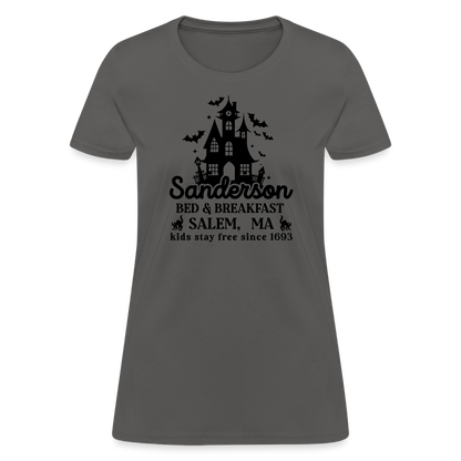 Sanderson Bed & Breakfast Salem MA Women's Contoured T-Shirt (Halloween) - charcoal