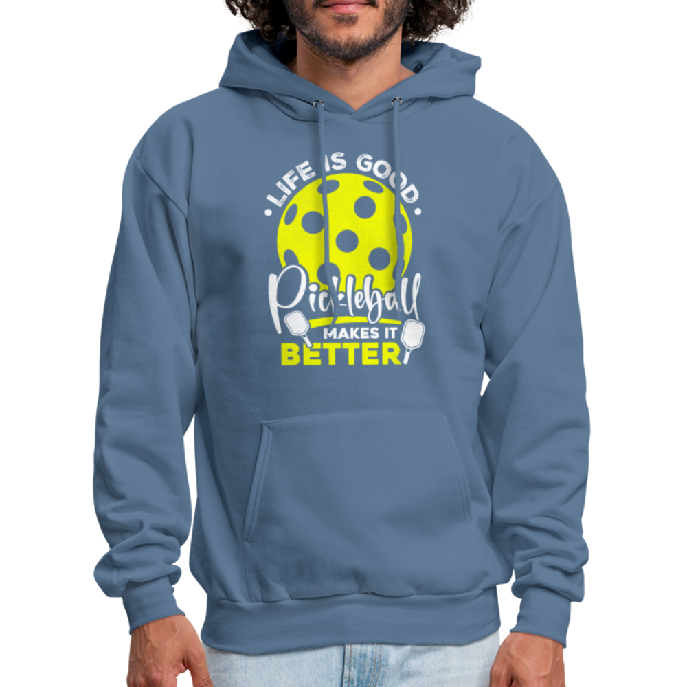 Life Is Good Pickleball Makes It Better Hoodie - denim blue