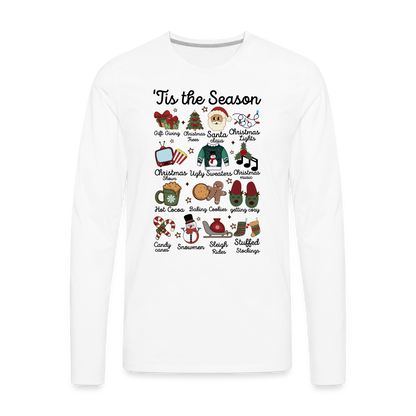 Tis The Season (Christmas) Men's Premium Long Sleeve T-Shirt - white