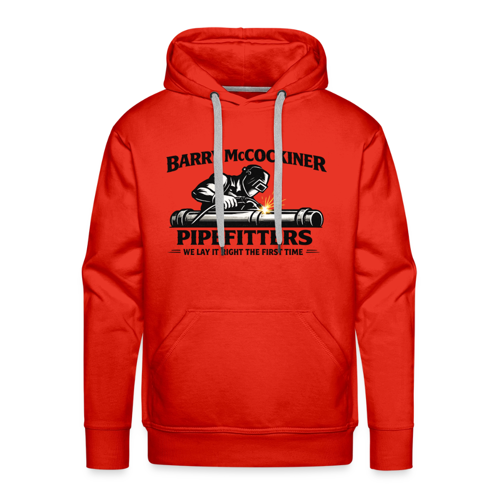Barry McCockiner Pipefitters Funny Adult Hoodie Color: Red