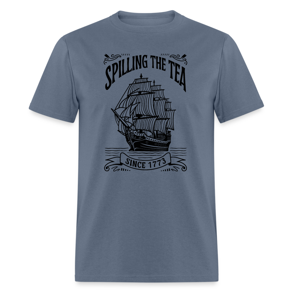 Spilling The Tea Sine 1773 T-Shirt - denim