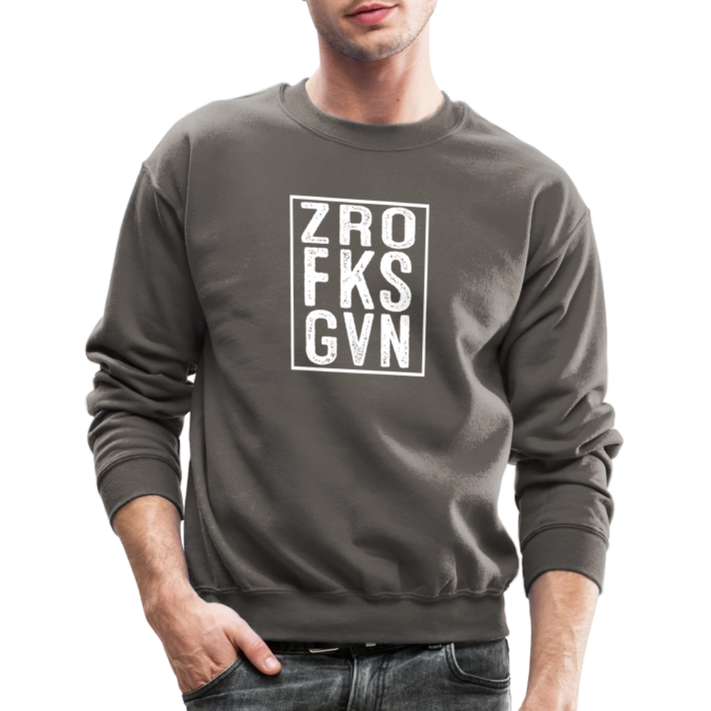 ZRO FKS GVN (Zero Fucks Given) Sweatshirt - asphalt gray