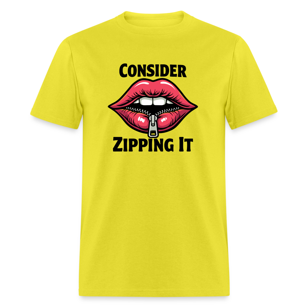 Consider Zipping It T-Shirt - yellow