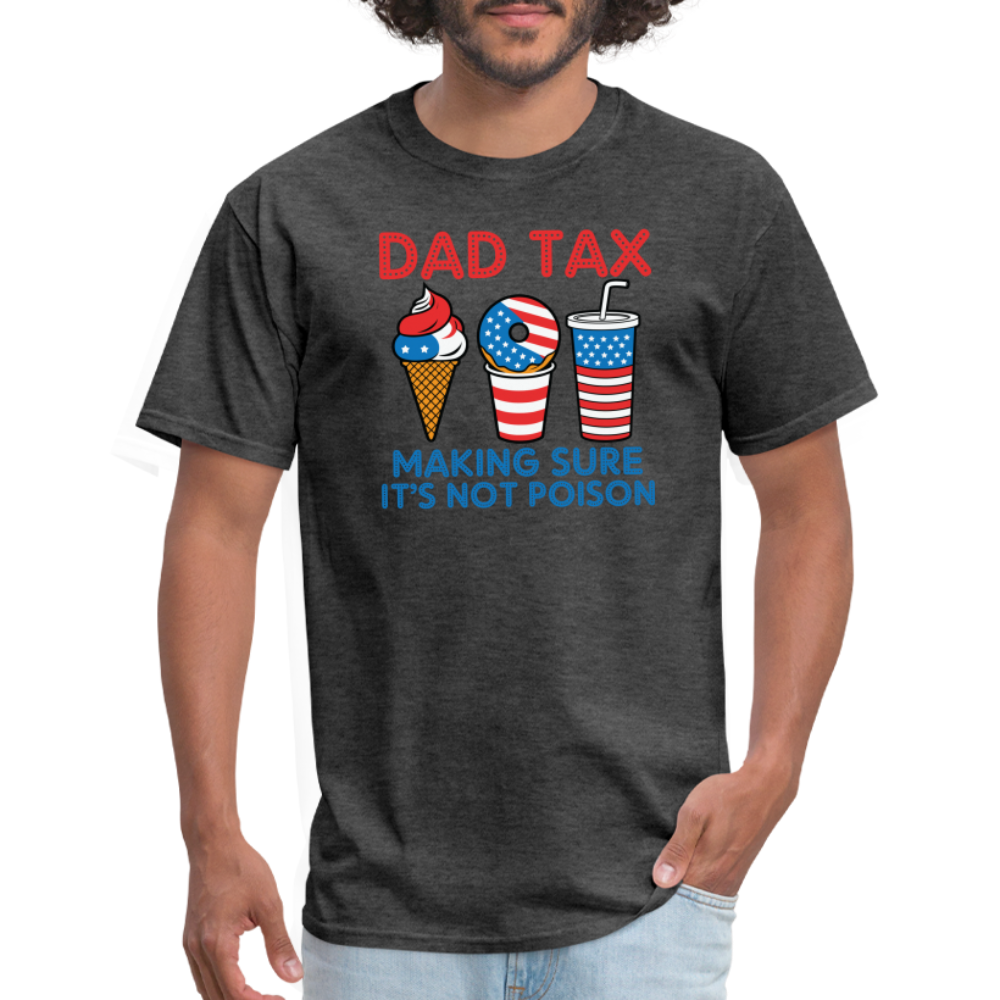 Dad Tax T-Shirt (Red White Blue) - heather black