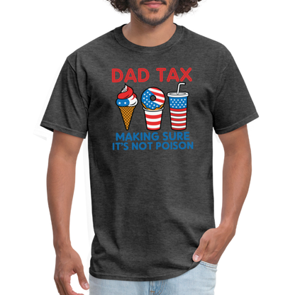 Dad Tax T-Shirt (Red White Blue) - heather black