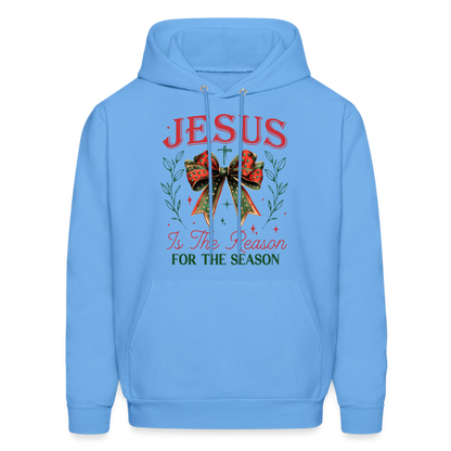 Jesus Is The Reason For The Season Hoodie - carolina blue