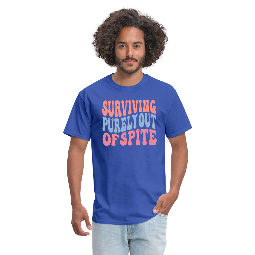 Surviving Purely Out Of Spite T-Shirt - royal blue