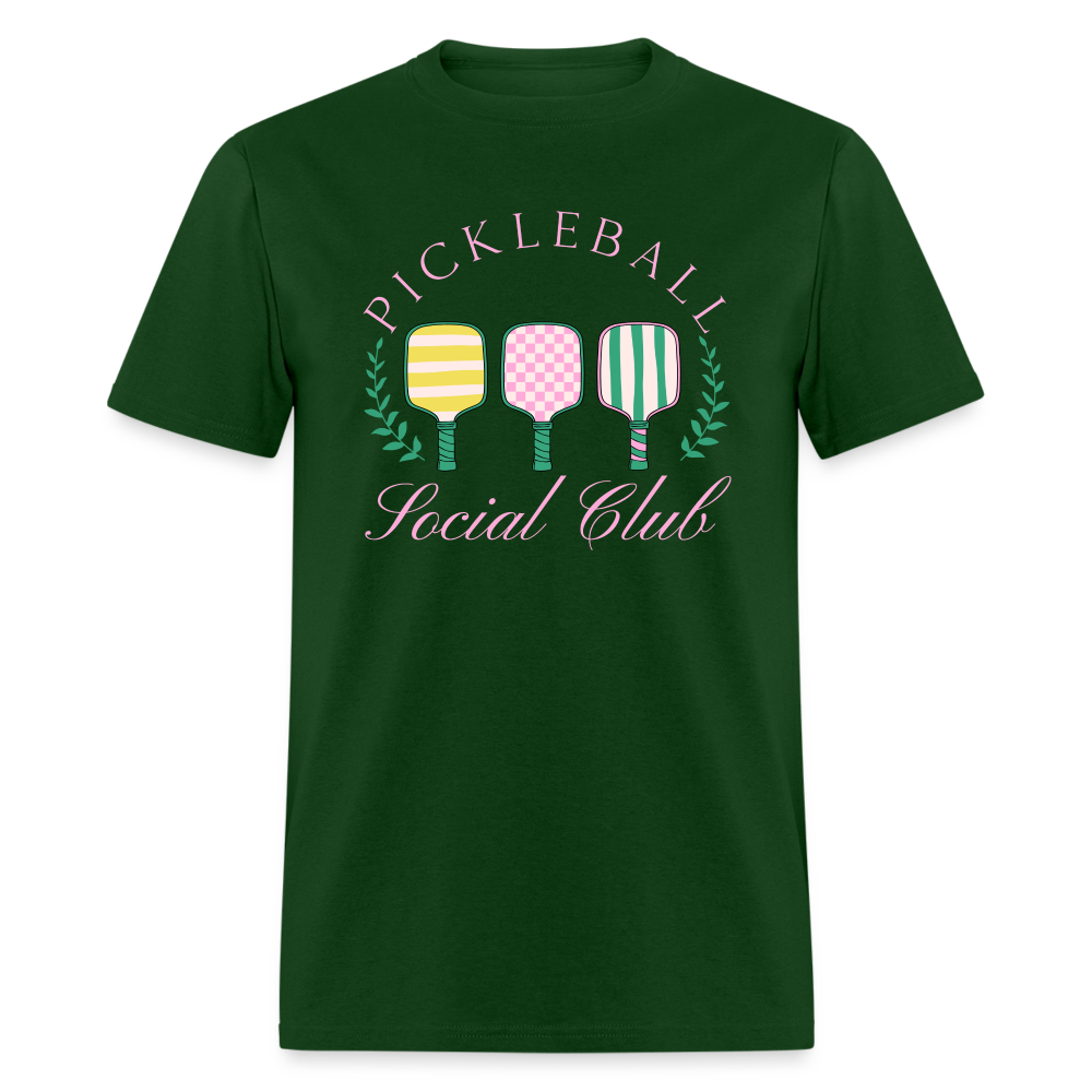 Pickleball Social Club T-Shirt - forest green