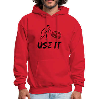 Funny You Have A Brain Use It (Sarcastic Humor) Hoodie - red