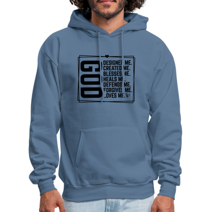 GOD Designed Me Hoodie - denim blue