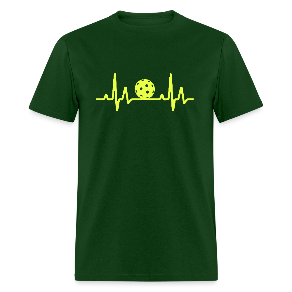 Pickleball Heartbeat T-Shirt - forest green