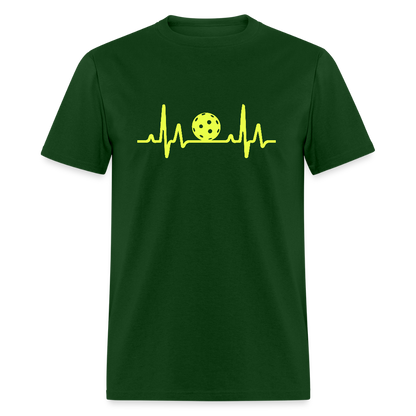 Pickleball Heartbeat T-Shirt - forest green