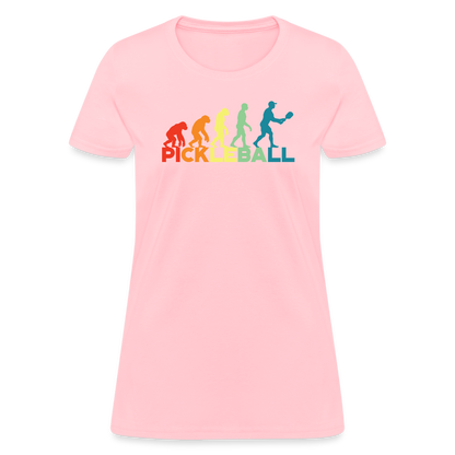 Pickleball Evolution Women's Contoured T-Shirt - pink