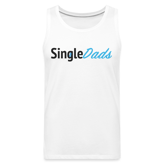 SingleDads Men’s Premium Tank Top - white