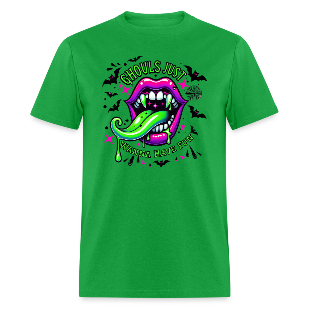 Ghouls Just Wanna Have Fun T-Shirt - bright green