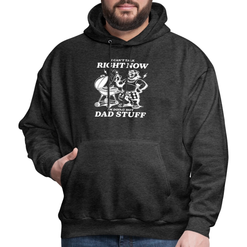 Doing Hot Dad Stuff BBQ Hoodie for Grilling Dads - charcoal grey