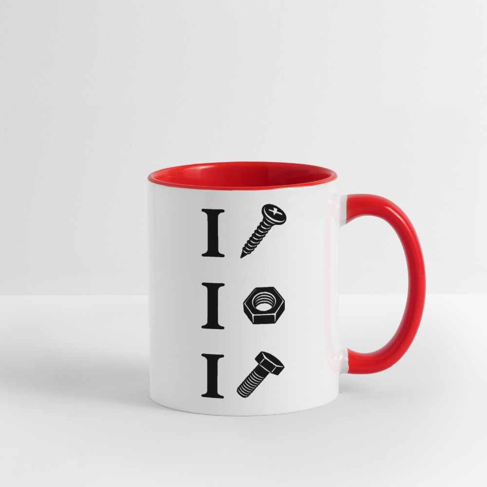 I Screw I Nut I Bolt – Funny Adult Humor Ceramic Coffee Mug Color: Red