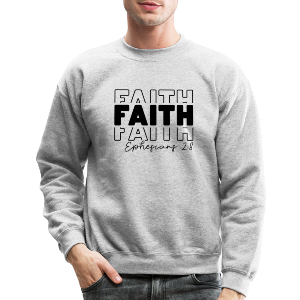 Faith Ephesians 2:8 Sweatshirt - heather gray