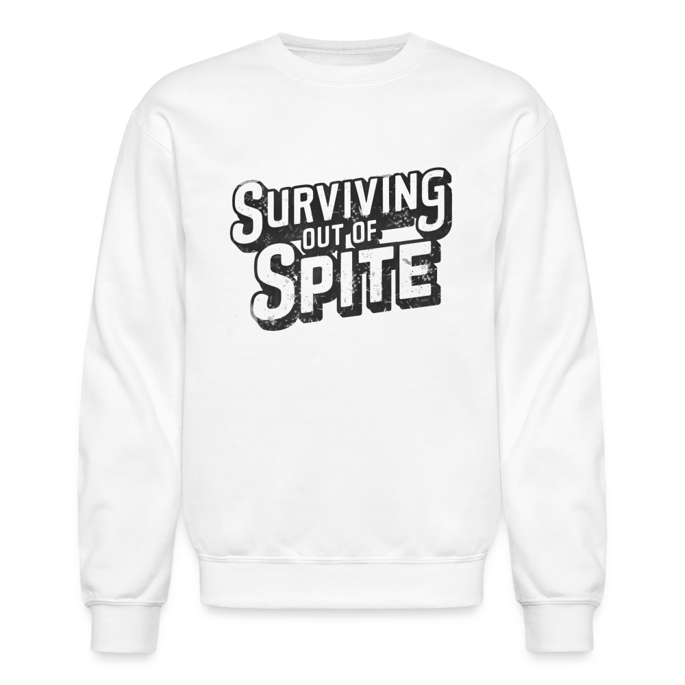 Surviving Out Of Spite Sweatshirt - white